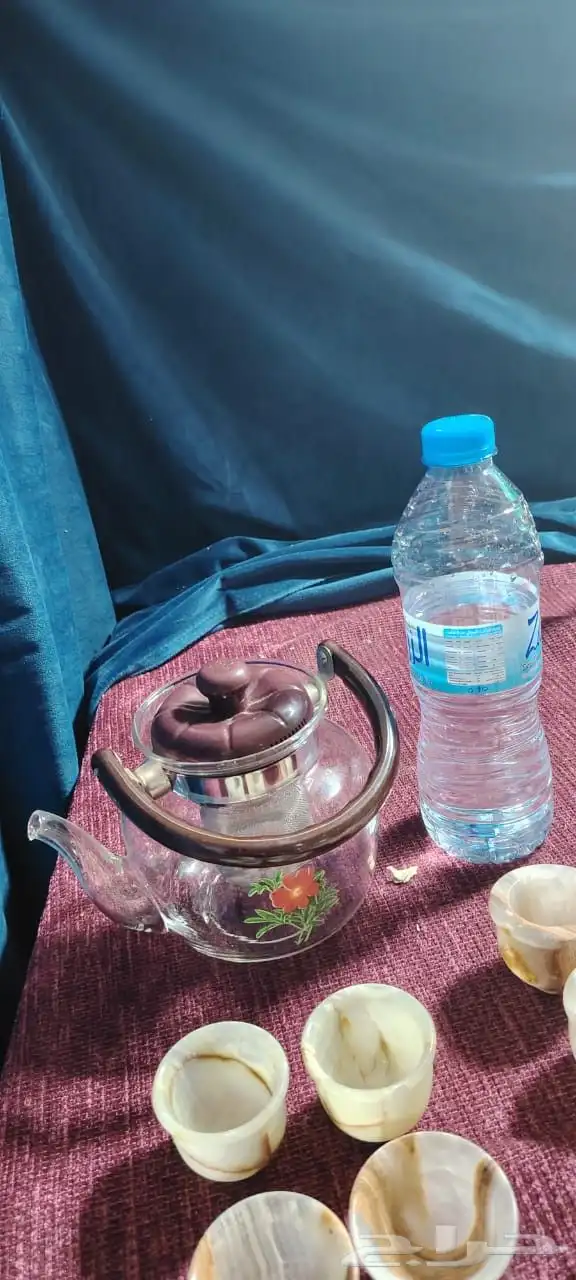 فناجيل من رخام فخم ثقيله وابريق قزاز 8