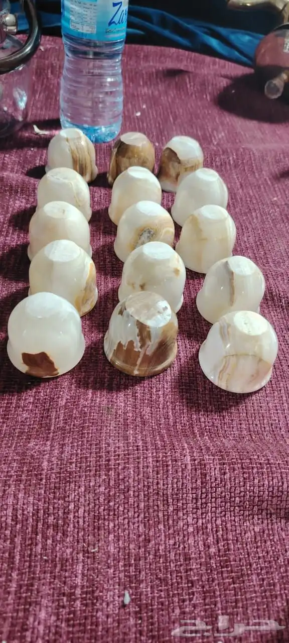 فناجيل من رخام فخم ثقيله وابريق قزاز 6