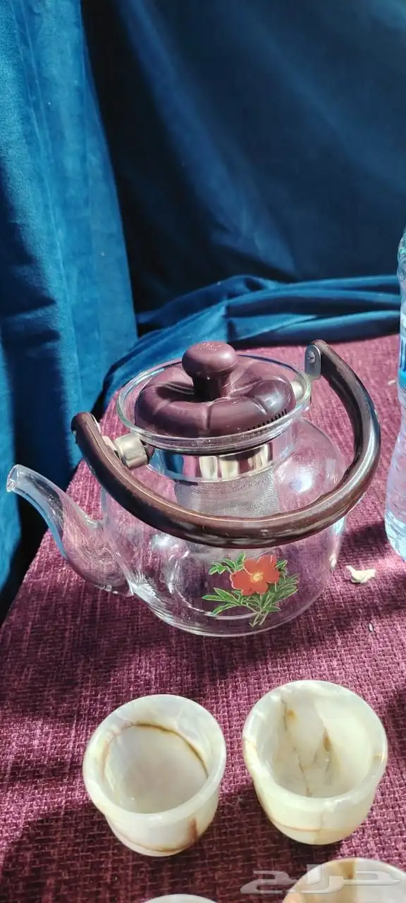 فناجيل من رخام فخم ثقيله وابريق قزاز 9