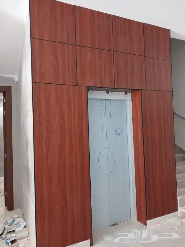 ديكورات داخليه شاشه أرفف مرايات شيبورد ورق جدران باركيه 1