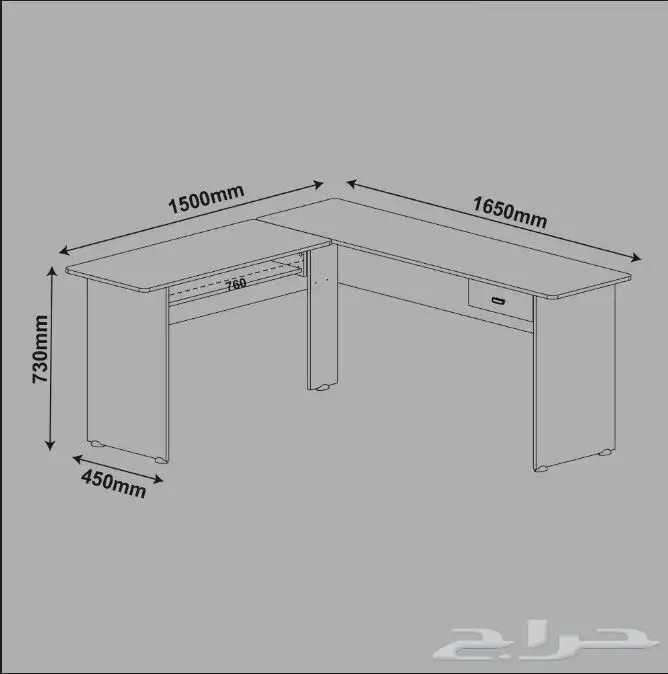 مكتب كمبيوتر Artely حرف L جديد 6