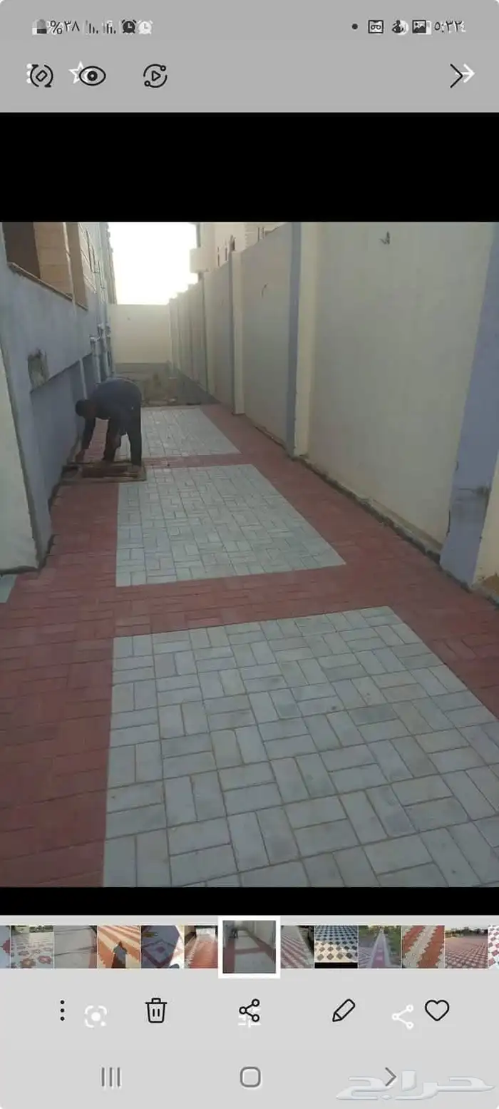 ابو ادهم المقاول ومعلم بندوره وانترلوك شغل مخططات وحدائق 8