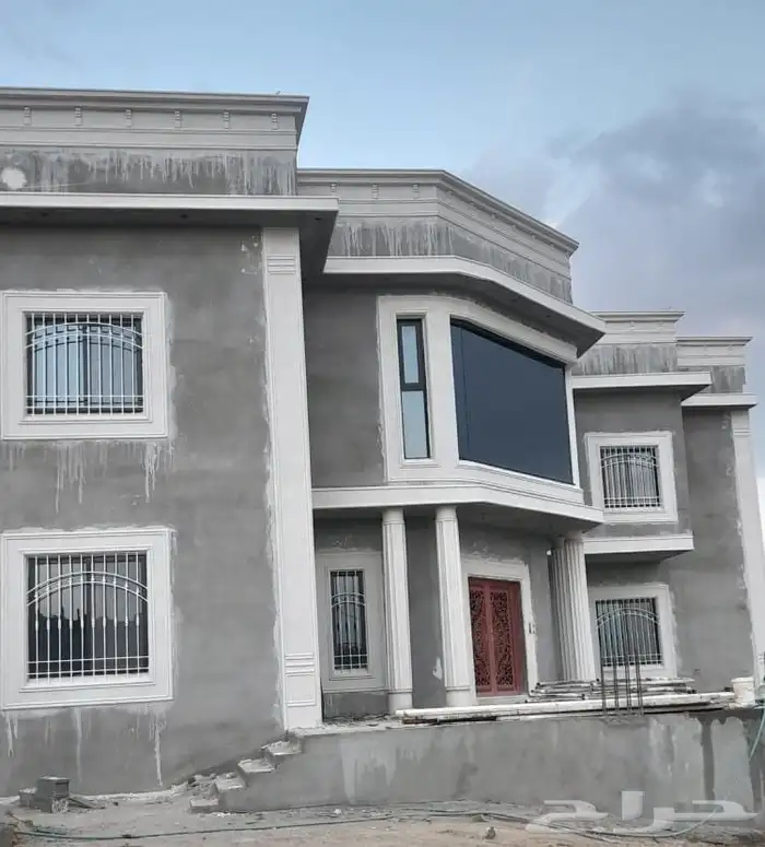 ديكورات خارجيه سمنت ابيض وبطح اريض جميع الا اشكل ولا الون 0