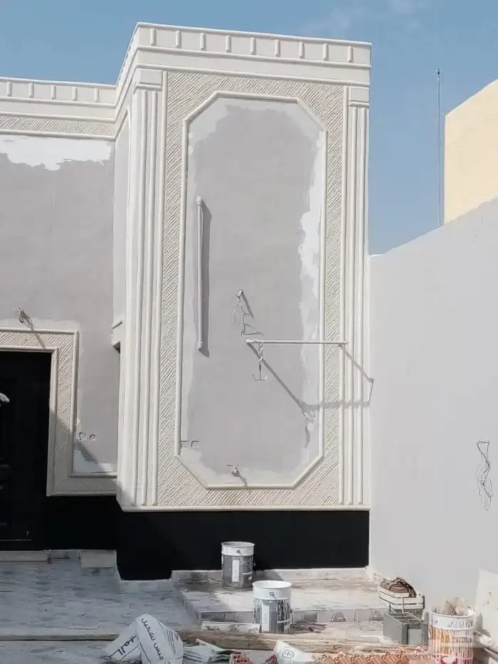 ديكورات خارجيه سمنت ابيض وبطح اريض جميع الا اشكل ولا الون 3