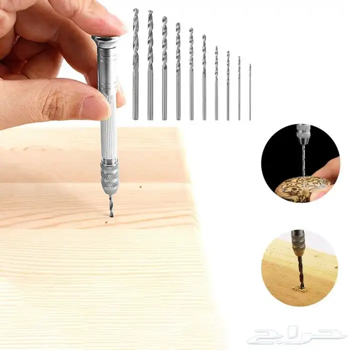 مثقاب دريل يدوي صغير مع 10 ريش 1