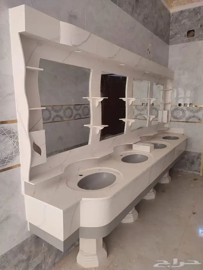 رخام صناعي مغاسل وكونترات واصطح مطبخ تفاصيل أكثر 3