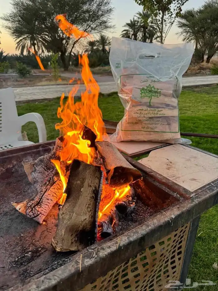حطب أشجار التين جاف تمام يصلح جميع الاغراض وزن الكيس 5 كيلو 0