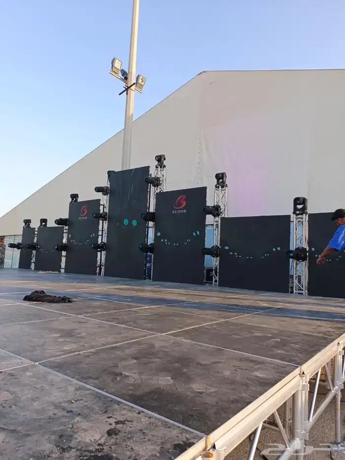 تنظيم حفلات وفتتحات تاجير شاشات مسارح خسب استيج المنيوم شرا 0