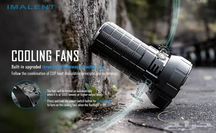 الكشاف الحارق 65 الف لومن من شركة imalent الامريكة MS12 MINI 9