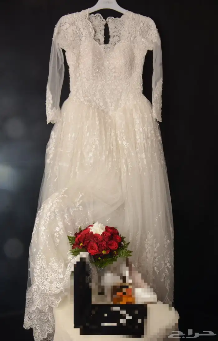 فستان عروس فخم وساتر ومميز 0