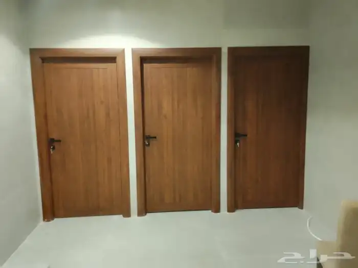 ابواب WPC منتج وطني 100 مقاوم للحريق مقاوم للماء عازل لأترب 4