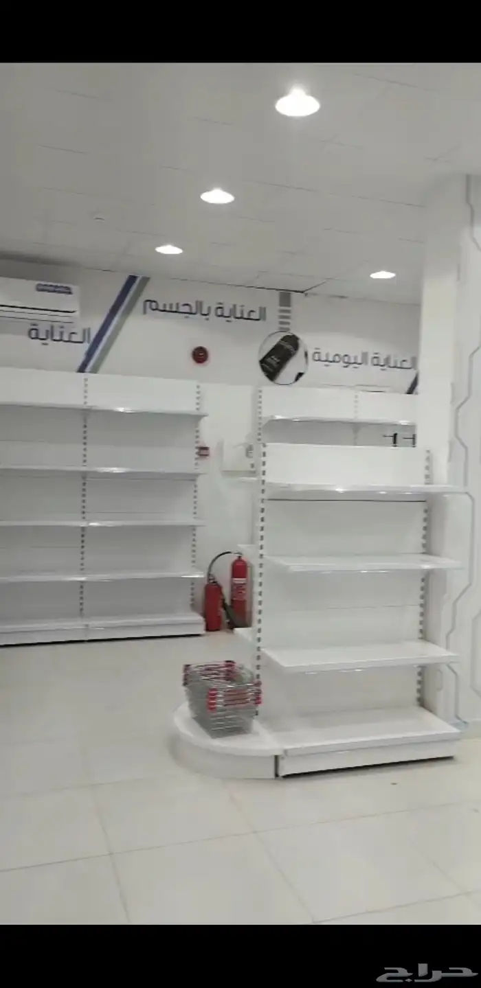 رفوف سوبر ماركت بقاله استندات صيدليةخانات مستوع جديد ومستخدم 2