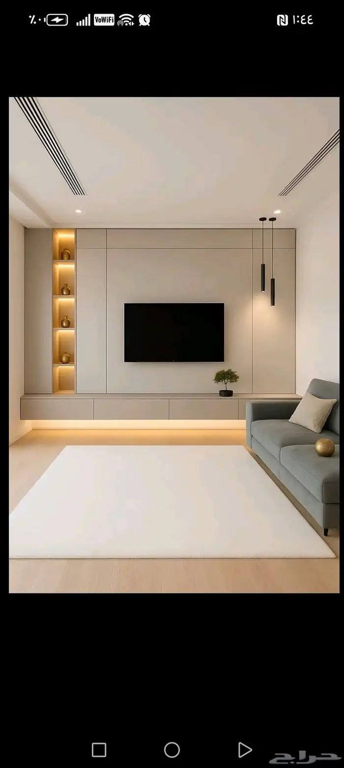 ديكورات داخليه تنسيق مداخل خلفيات شاشه ارضياة باركيه جبس بور 4