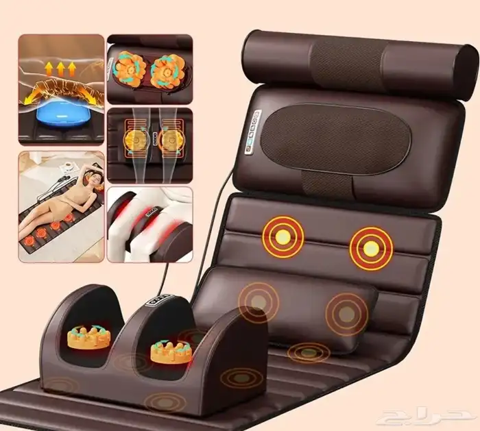 مفرش تدليك فاخر للجسم بالكامل مع حرارة و 10 عقدة اهتزازية - 0