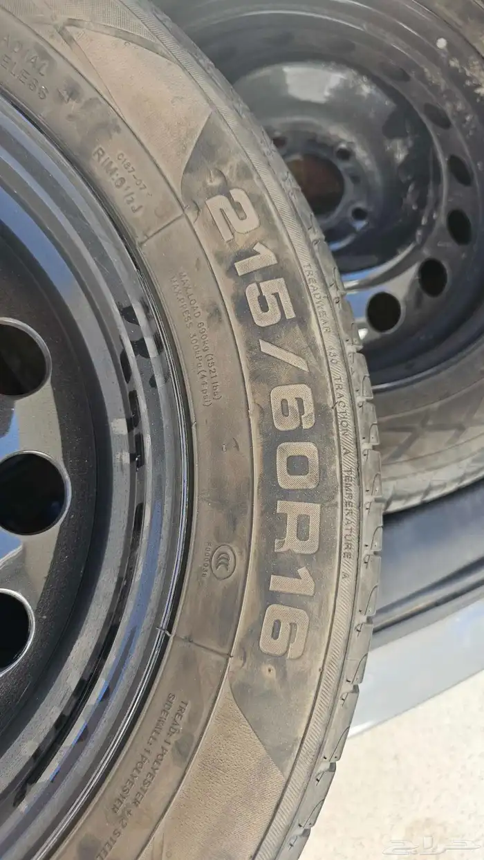 كفرات مقاس 16 60 215 مع الجنوط 1