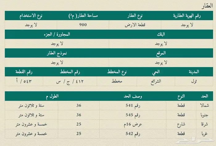 للبيع ارض سكنية 900م حي البوادر (الهجرة أ)  جدة 2