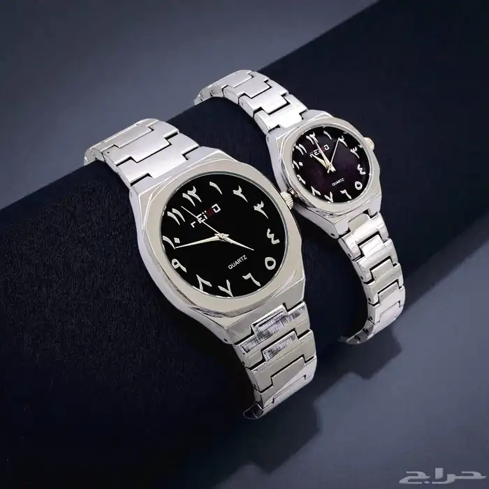 طقم ساعات زوجين او حبيبن طقم ساعات فاخره وانيقه ضمان سنه 2