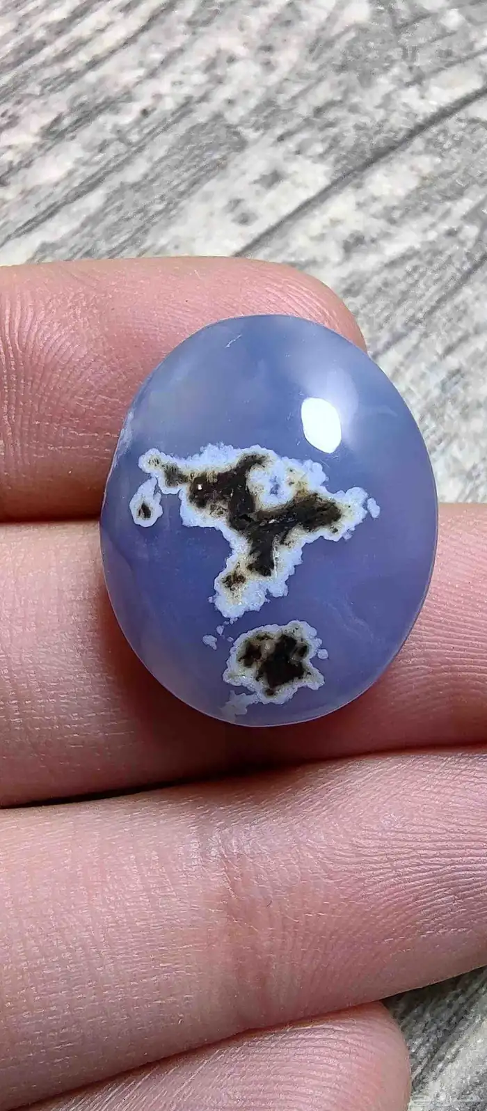 حجر عقيق يمني مصور حوت طبيعي 14