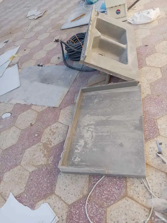 رخام كامل حق مطبخ مع المغسله ممتاز 0