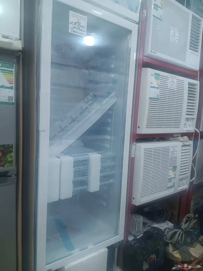 ثلاجة باب قزاز ثلاجات صغيره 3 قدم ثلاجة شفاف ثلاجه 1