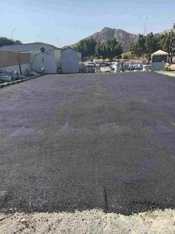 اعمال زفلت موقف السيارات طريق 2