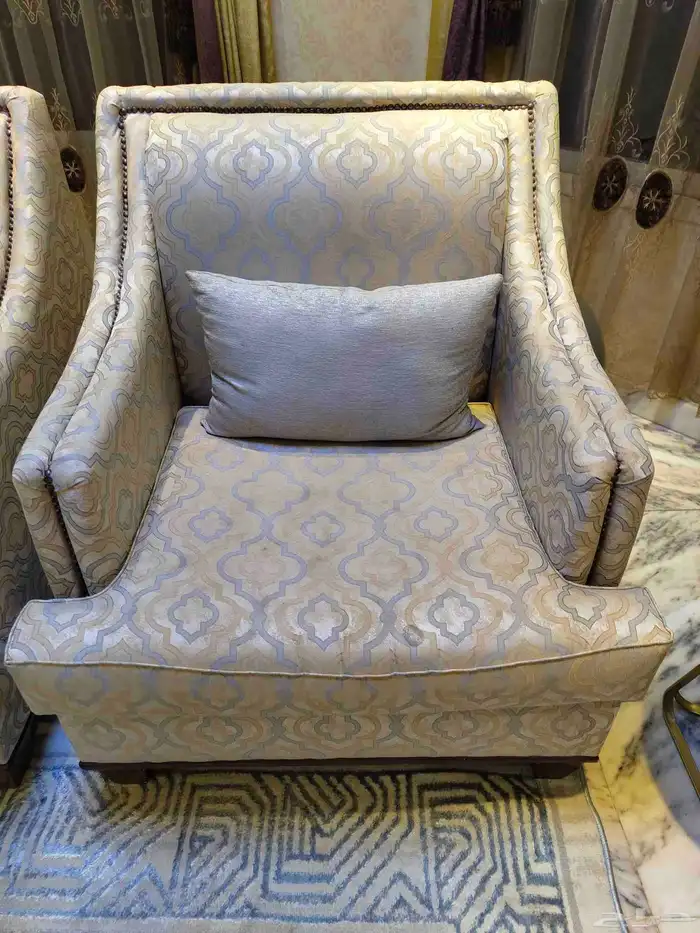 طقم كنب قطعتين كبار و قطعتين لحالهم 6