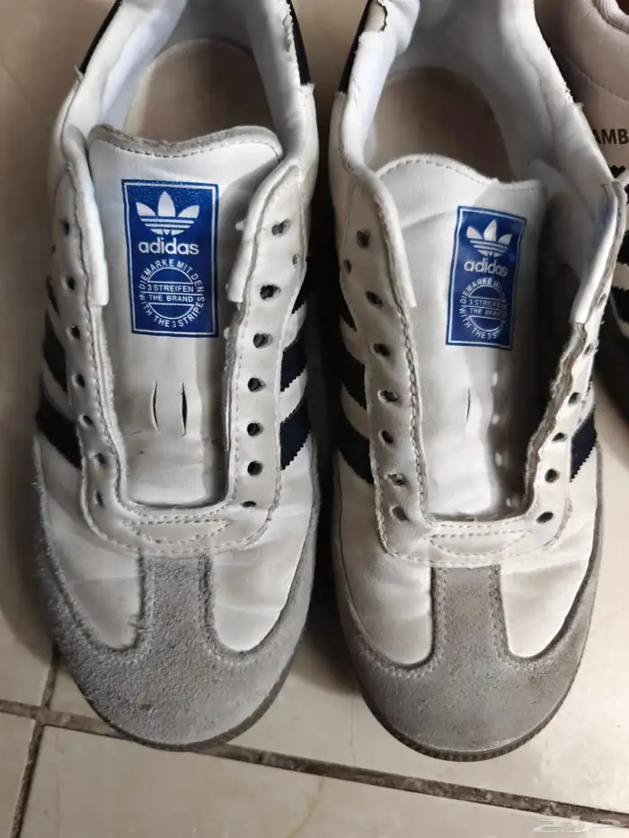 2 جزمة رياضية اديداس سامبا جلد اصلي فيتنامي مقاس 40 0