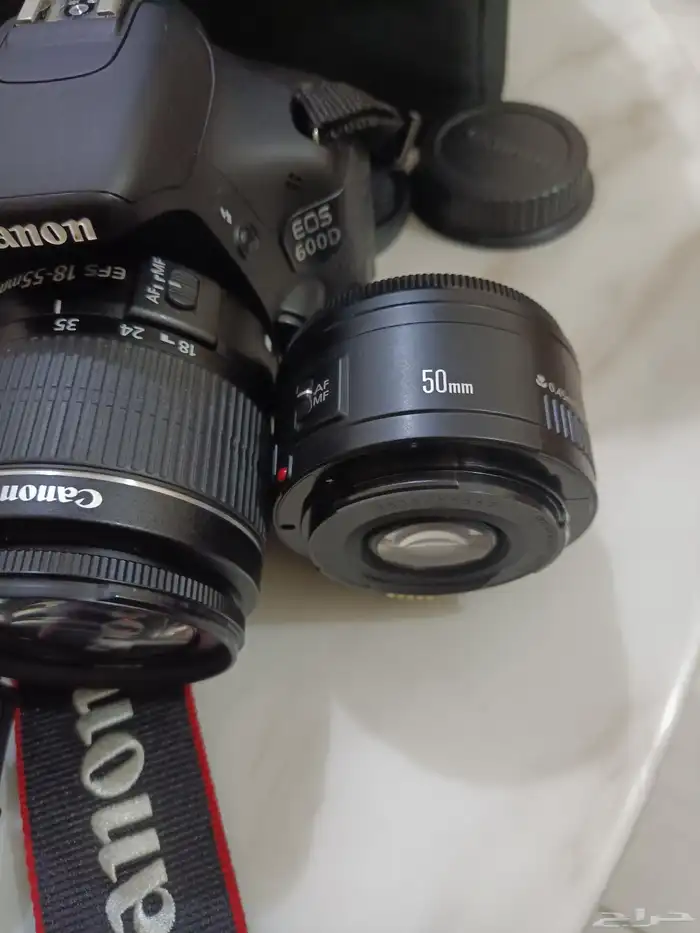كانون 600د مع عدستين عدسة الوكاله وعدسه اضافيه 50 ب 950ريال 2