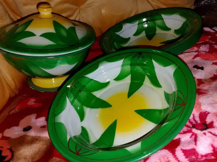 صحون غضار قديمه 9