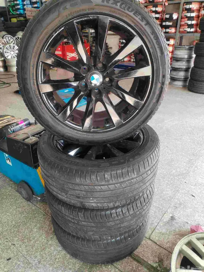 جنوط بي ام دبليو مقاس 18 أصلي وكالة كما موضح في الصور والفيد 2