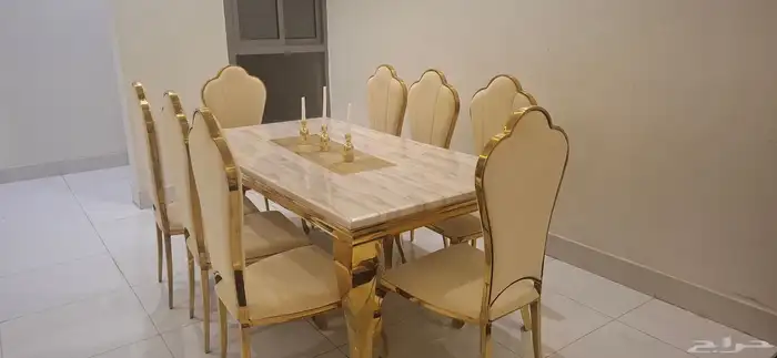 طاوله اكل 8 اشخاص رخام 3