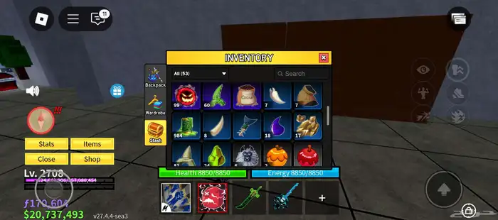 حساب لعبة بلوكس فروت 25