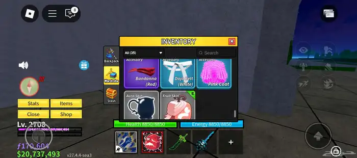 حساب لعبة بلوكس فروت 15