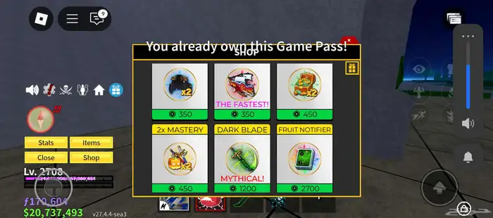 حساب لعبة بلوكس فروت 19