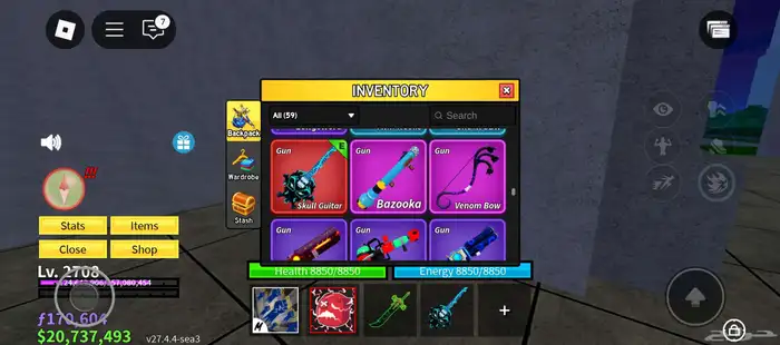 حساب لعبة بلوكس فروت 7