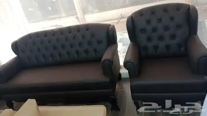 كنب جلد مكتبي جودة مريح و متين وفي توصيل نفسو يوم طلب 2