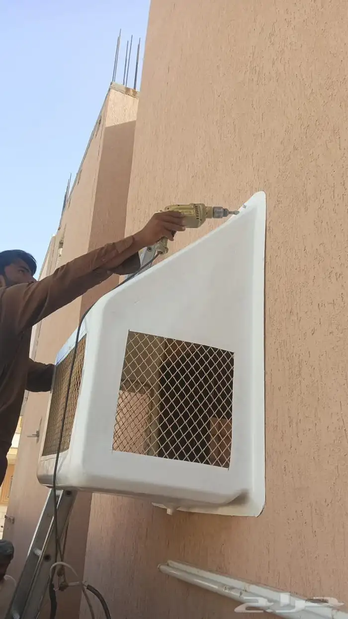 غطاء مكيف خارجى غطاء شفات خارجى فبر جلاص طارد طيور شبك تيك 1