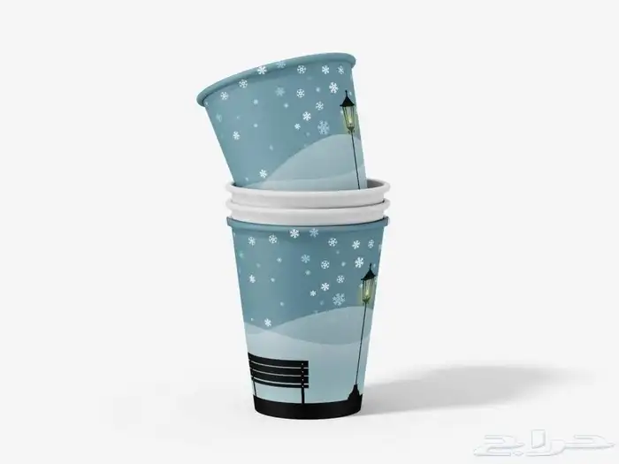 عرض خاص طباعة اكواب ورقيه و بلاستيكية ملونه 9