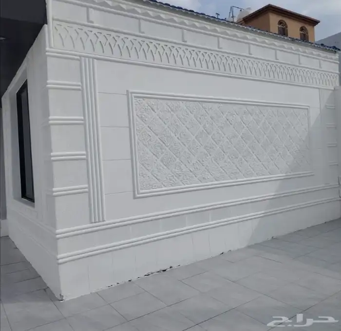 ديكورات خارجيه لياسه ملونه . بديل الحجر 8