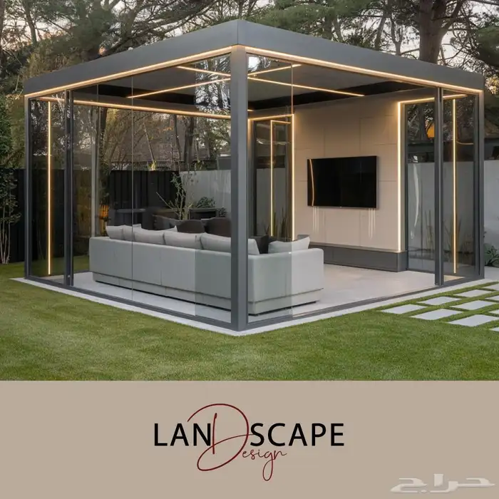 جلسات شتوية جلسات خارجية تنسيق حدائق جلسات زجاجية خارجية جده 4