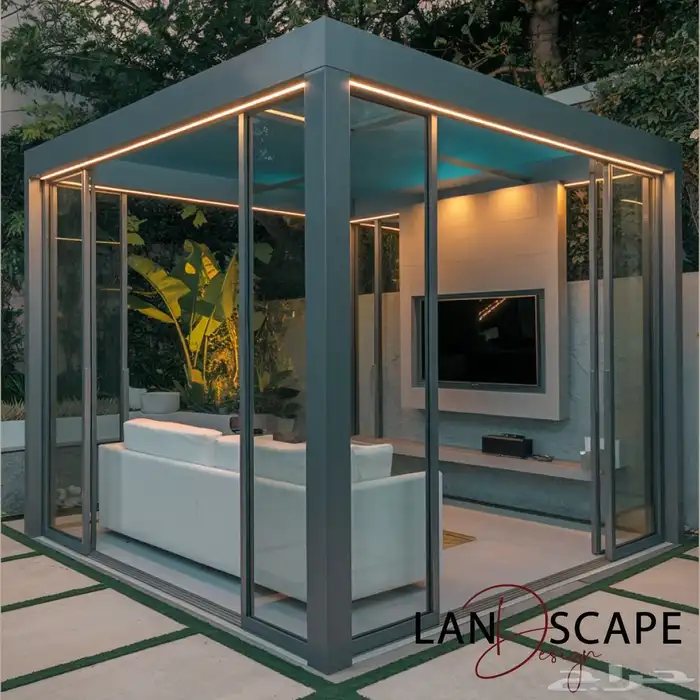 جلسات شتوية جلسات خارجية تنسيق حدائق جلسات زجاجية خارجية جده 5