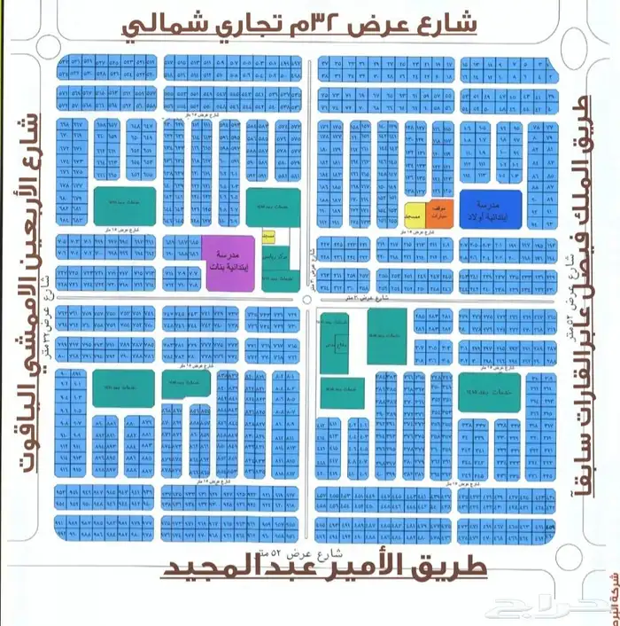 للبيع اراضي سكنية مدينة جدة-أبحرالشمالية حي الياقوت الصواري 1