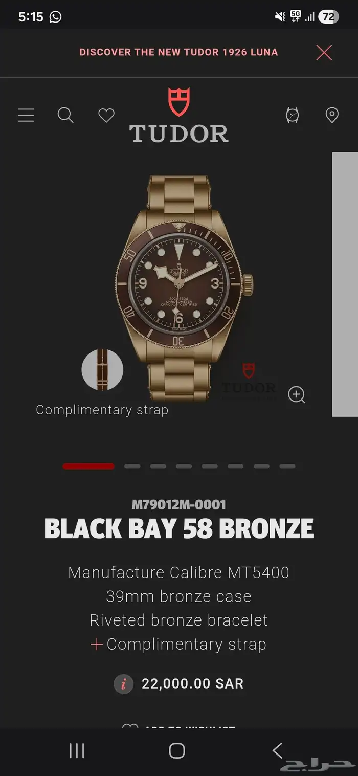 تيدور برونز Tudor 6