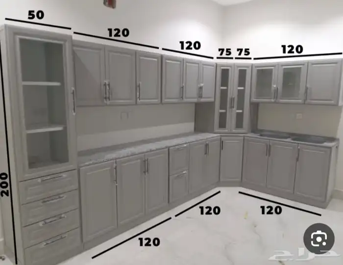 مطابخ جديده جاهزه تتوفر جميع الألوان ب2500 شامل التوصيل والت 8