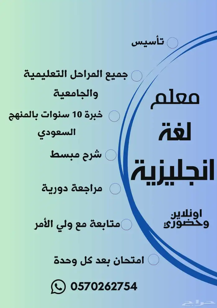 معلم لغة إنجليزية 0