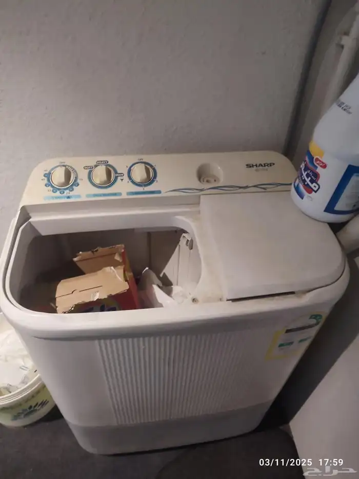 مجلس 5قطع حرف L وغسالة 6كيلو 2