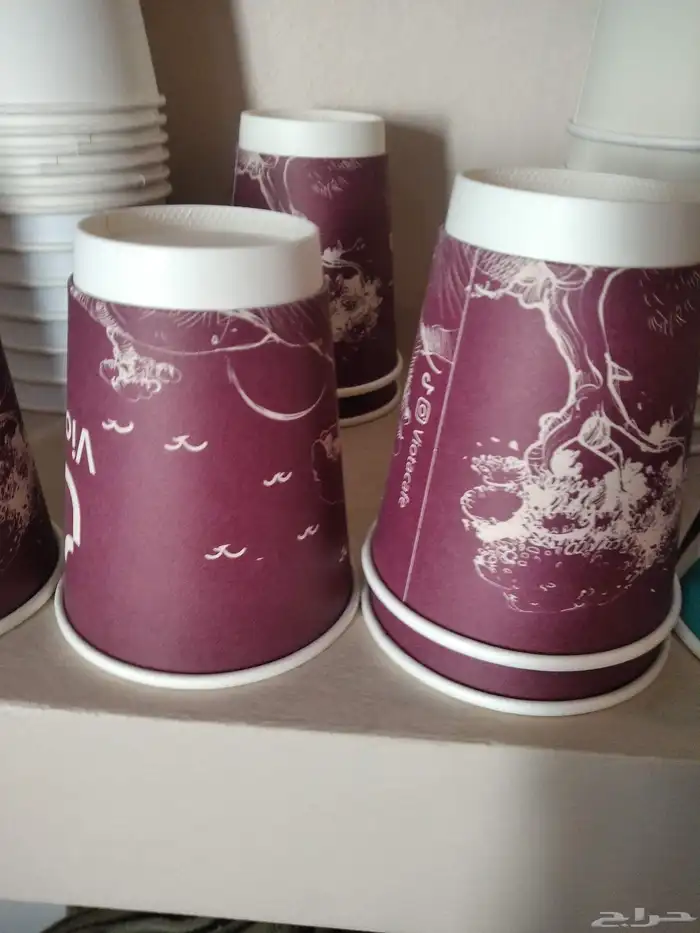 عرض خاص طباعة اكواب ورقيه و بلاستيكية ملونه 3