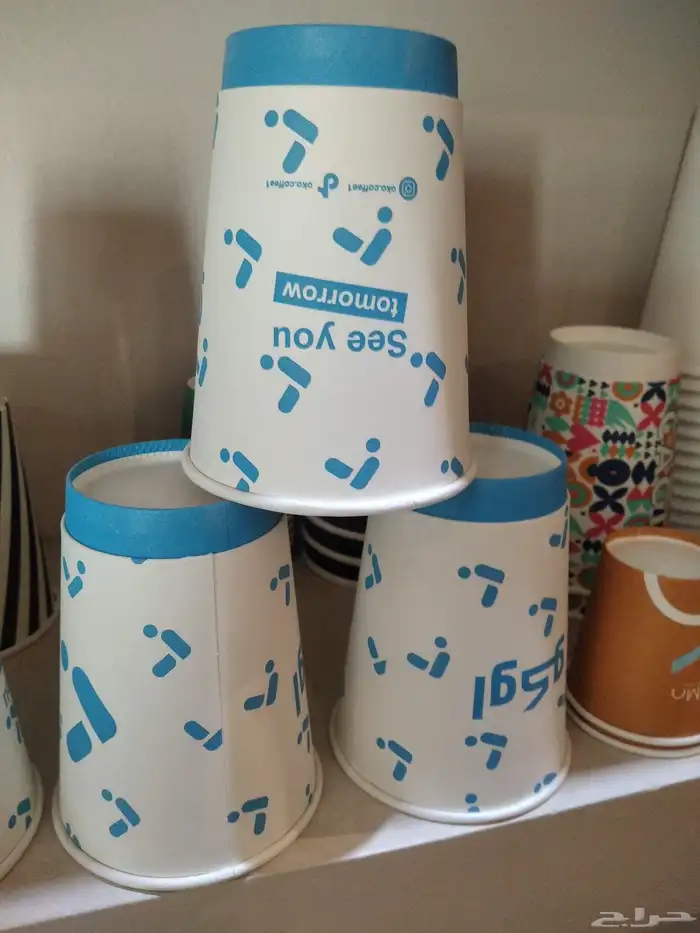 عرض خاص طباعة اكواب ورقيه و بلاستيكية ملونه 2