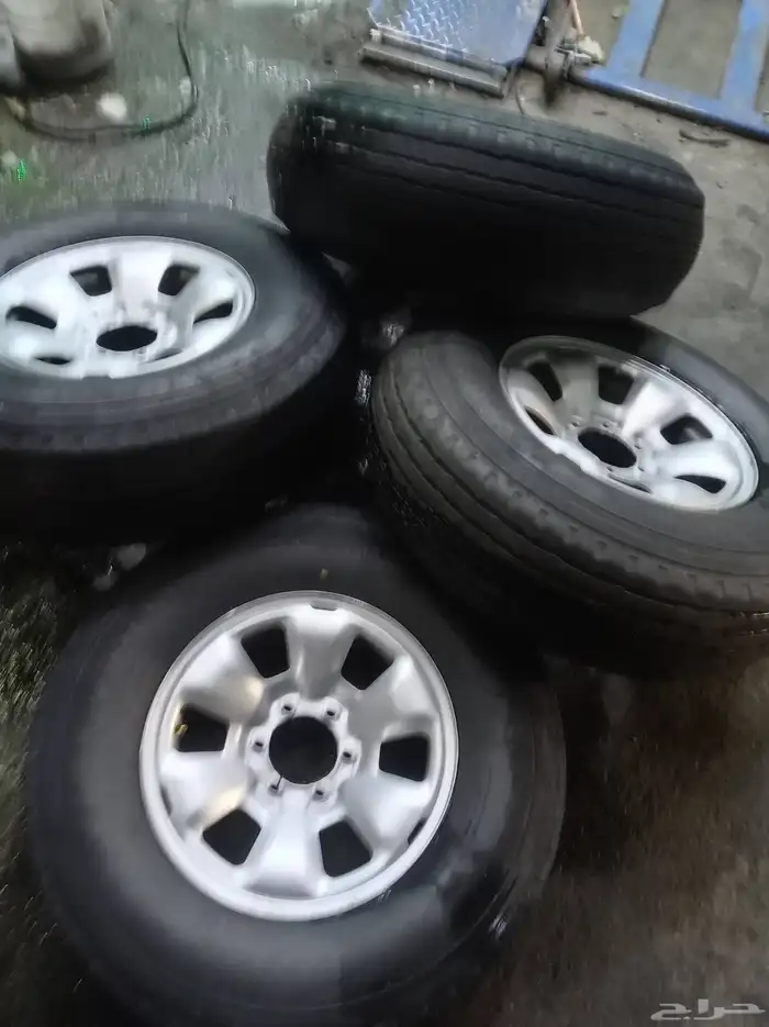 جنوط برادو ديزل حديد سته مسمار اصلي وكالة كفرات بالون همان17 1