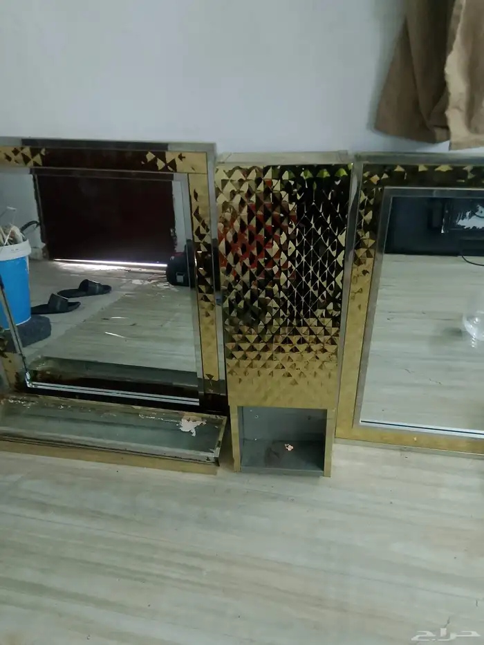 مغسله دولاب حوضين متر ونص دهبي 3